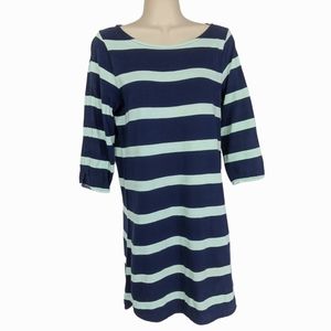 J CREW FACTORY Striped French Terry Boatneck Dress Sz S